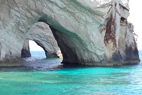 From St.Nikolaos: Boat Cruise to Navagio Beach & Blue Caves Shared Boat Cruise