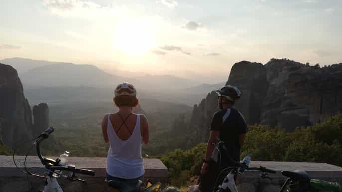 meteora sunset tour sur les vélos électriques