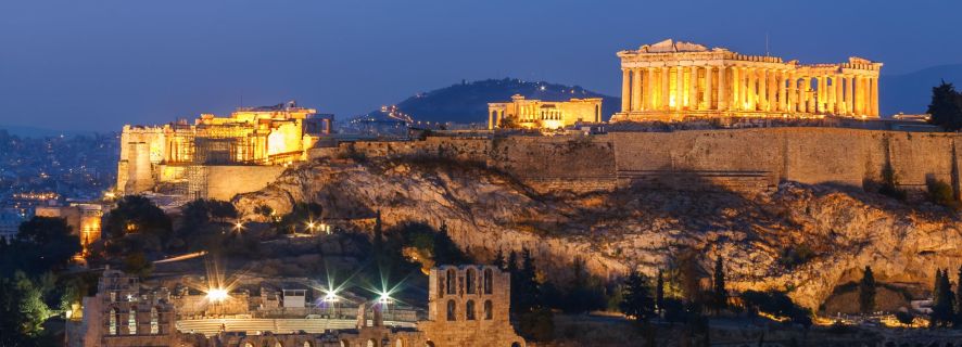 Athene: 2 uur met e-bike langs hoogtepunten na zonsondergang