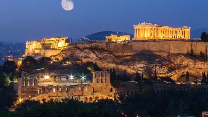 athens 2.5hour highlights tour by ebike after sunset