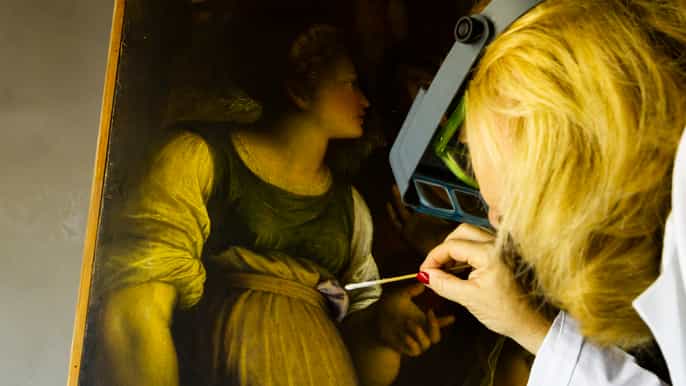 rome 2.5hour art restoration lab caravaggio experience