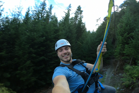 Queenstown: Zipline Tour van 1 uur met 2 lijnen en 21 meter afdalingQueenstown: tokkelbaantour van 1 uur met 2 lijnen en 21 meter drop