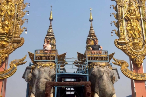 Chiang Rai: 2-dniowa prywatna biała świątynia i złoty trójkątWycieczka z zakwaterowaniem