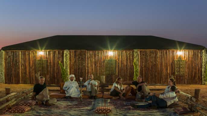 overnight dubai desert safari gourmet breakfast