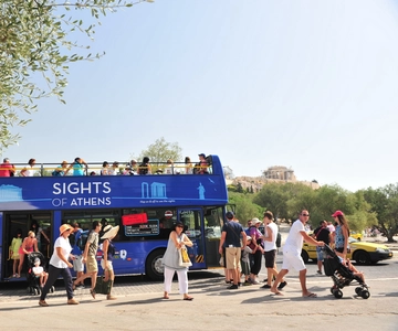 Athens: Hop-on-Hop-off Bus and Cape Sounion Sunset Tour