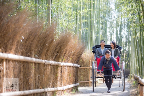 Kioto: Arashiyama Custom Riksza Tour & Bamboo Forest190-minutowa wycieczka eksperta: Tenryuji, Bamboo, Sagano - rano