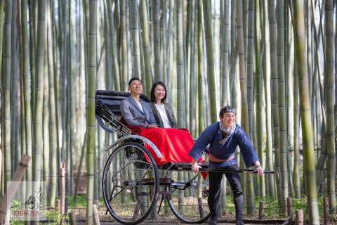 Kioto: Arashiyama Custom Riksza Tour & Bamboo Forest190-minutowa wycieczka eksperta: Tenryuji, Bamboo, Sagano - rano