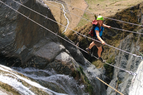 Wanaka: 4-Hour Intermediate Waterfall Cable Climb