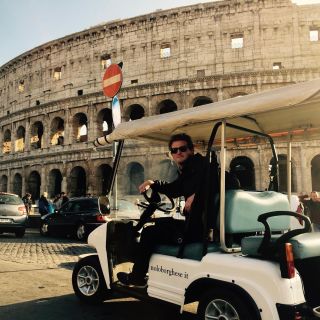 Rome: Evening Golf Cart Tour with Drinks