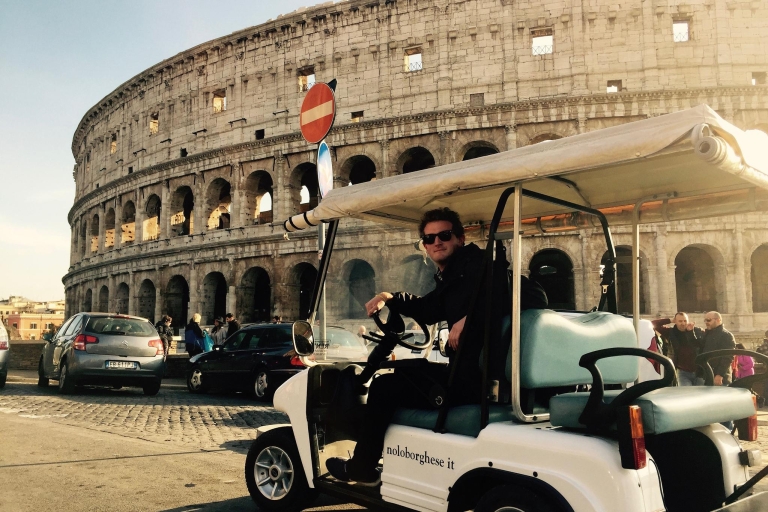 Rome : visite en voiturette de golf en soirée avec boissons
