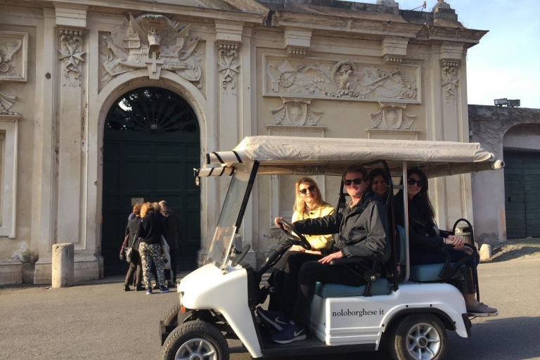 Rome : visite en voiturette de golf en soirée avec boissons
