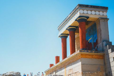 Creta: entrada al palacio de Cnosos con audioguía