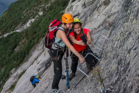 Odda: Full-Day Trolltunga Biking, Hiking, and Climbing Tour