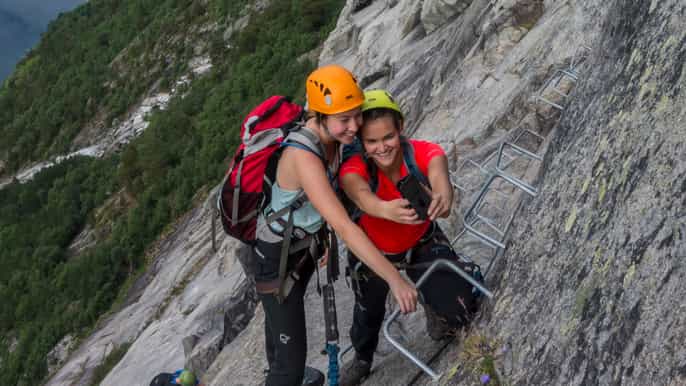 odda fullday trolltunga biking hiking and climbing tour
