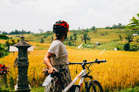 Bali - Jatiluwih Jatiluwih dagsutflykt med elcykel och vandringBali: Jatiluwih heldagsutflykt med E-bike och vandring