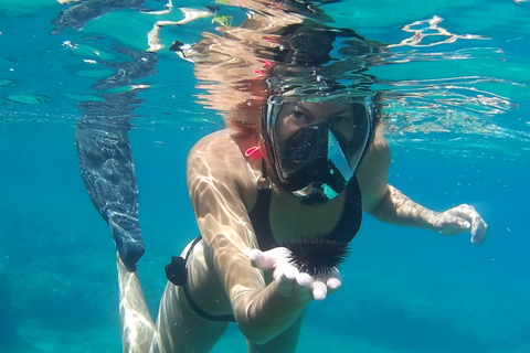 Chania: Båttur med guidad snorkling och Stand Up-paddling