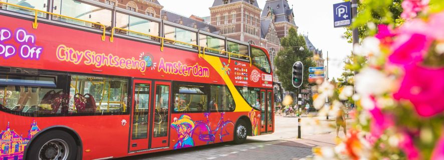 Amsterdam: Hop-On-Hop-Off-Bustour und optionale Grachtenrundfahrt