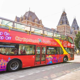 Amsterdam: Hopp-på hopp-av-busstur og valgfritt kanalcruise