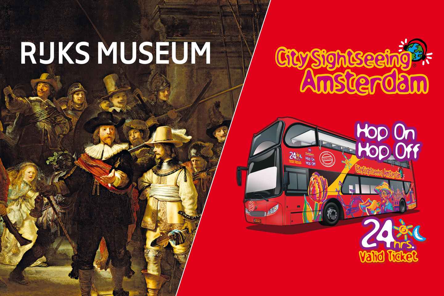 Amsterdam: Combo Rijksmuseum & Hop-On Hop-Off Bus - Amsterdam: Combo Rijksmuseum & Hop-On Hop-Off Bus