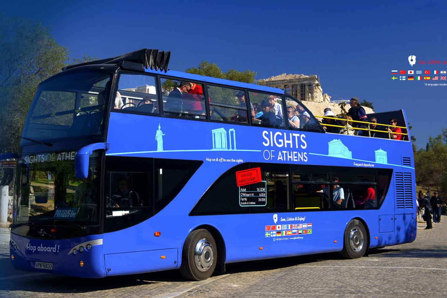 Athens: Hop-On Hop-Off Bus and Acropolis Museum Ticket - 48 HOURS TICKET