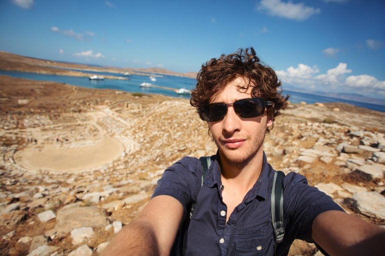 Z Mykonos: 3-godzinny rejs o zachodzie słońca na wyspę Delos