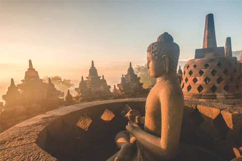 Ab Yogyakarta: 4-Tagestour zum Borobudur, Bromo und IjenRücktransfer nach Banyuwangi