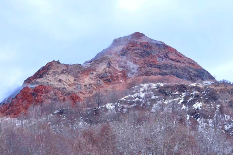 Hokkaido Sapporo to Noboribetsu, Lake Toya, Silo Observatory Sapporo TV Tower Departure B. Mt. Usu & Showa-Shinzan