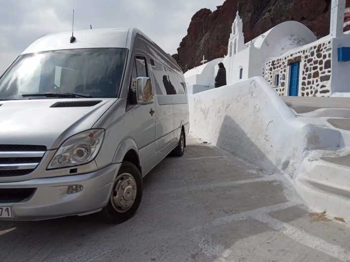 Santorin: Privater Transfer ab Flughafen, Hafen und Hotels
