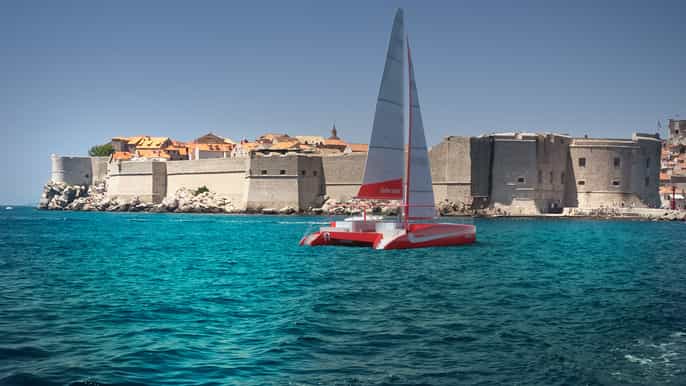 dubrovnik old town catamaran sail