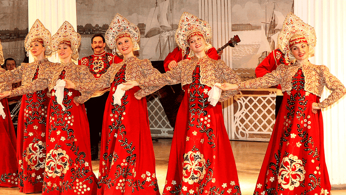 nikolaevsky palace folklore show with snacks and drinks