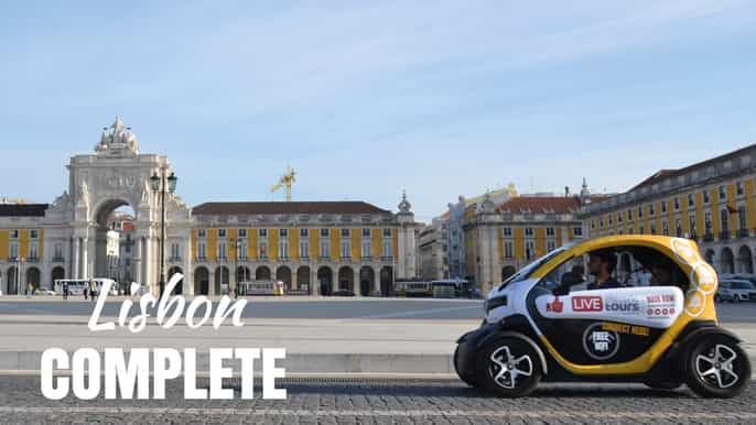 lisboa experiência de condução de ecar de dia inteiro e guia de áudio por gps
