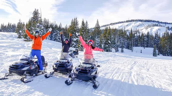 moscow snowmobile forest safari adventure