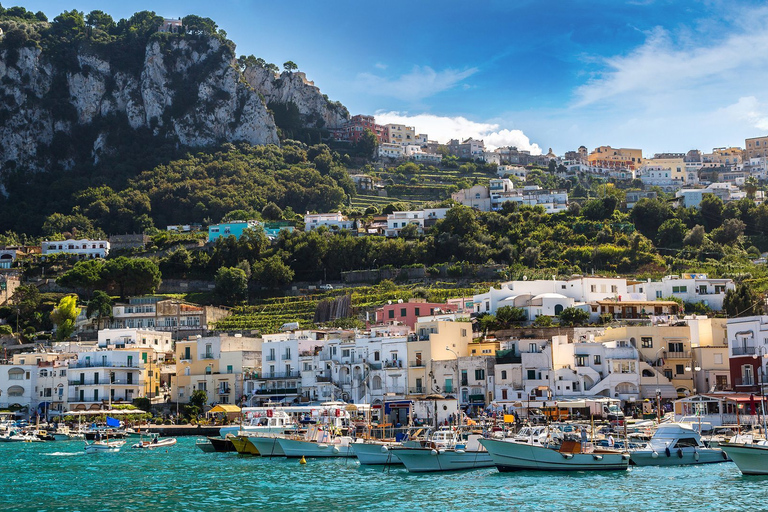 Sorrento: Capri and Blue Grotto Boat Cruise with DrinksTour in Spanish