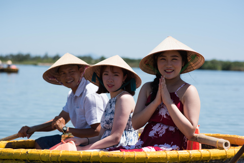 Aula de culinária ecológica, passeio de cruzeiro, barco de cestas de Hoian/DananDe Hoi An