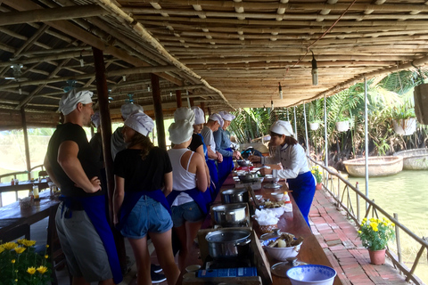 Ekologisk matlagningskurs, kryssningstur, korgbåt från Hoian/DananFrån Hoi An