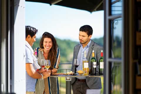 saintemilion wine food tasting at the chateau’s terrace
