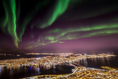 Tromsø: Ta fjellheisen for å se nordlyset
