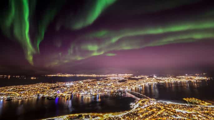 tromsø escursione in cabinovia per laurora boreale