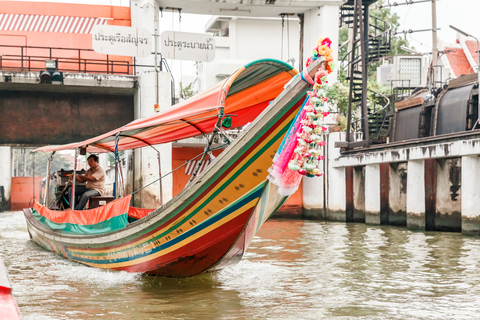 Bangkok: tour de 2 horas por Wat Arun, barcaza real y barco de cola larga