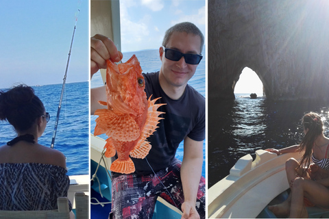 Från Sorrento: Fiske i Capri med lunch