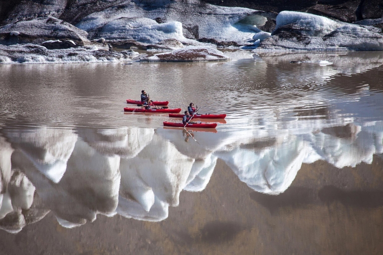 Sólheimajökull: Kajakfahrt in der Gletscher-Lagune