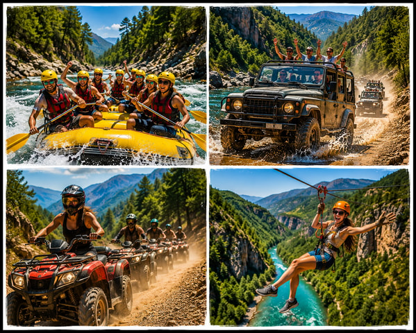 Alanya Outdoor Adventure: Rafting, Jeep & Quad w/Lunch