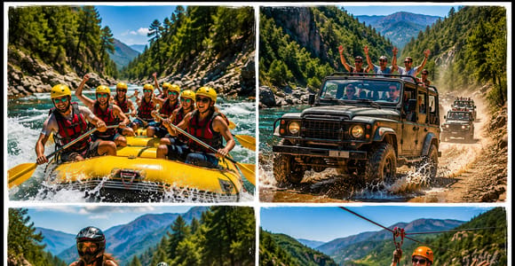 Antalya Outdoor Adventure: Rafting, Jeep & Quad w/Lunch