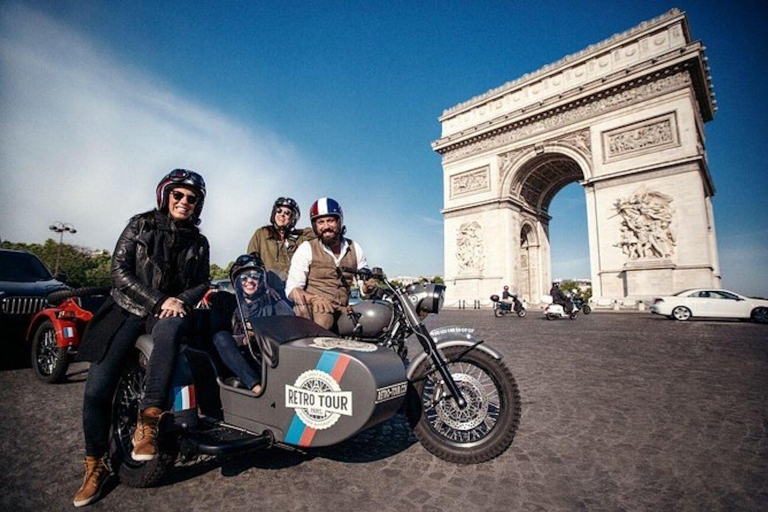 Parijs: 1 uur klassieke vintage zijspan-motorfietstocht