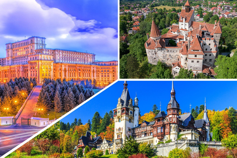 2-Day Tours Dracula, Peles Castles-Brasov& City Tour Save20% Day 1 Bucharest Highlights Tour & 2nd Transylvania Castles
