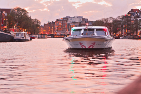 Amsterdam: Evening Canal Cruise with Pizza and Drinks