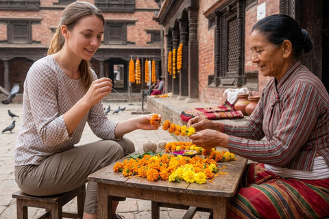 Kathmandu: Make a Marigold Garland & Celebrate Kukur Tihar