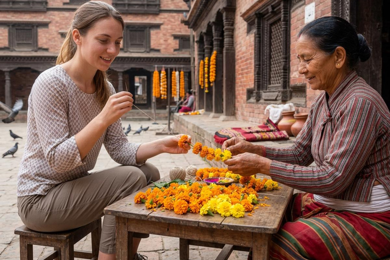 Kathmandu: Make a Marigold Garland & Celebrate Kukur Tihar