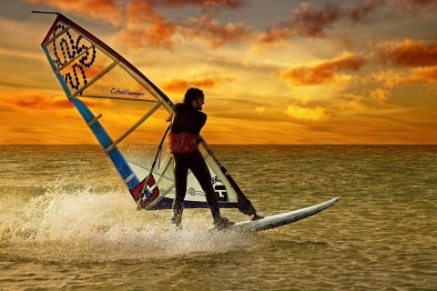 Miami: Windsurfen für Anfänger und Könner1 Stunde Windsurfen