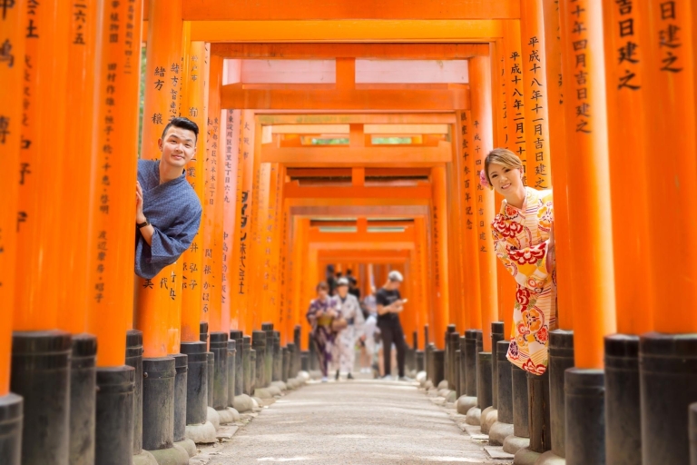 Kyoto: sesión de fotos con un fotógrafo de vacaciones privadas2 Horas + 60 Fotos en 2-3 Ubicaciones